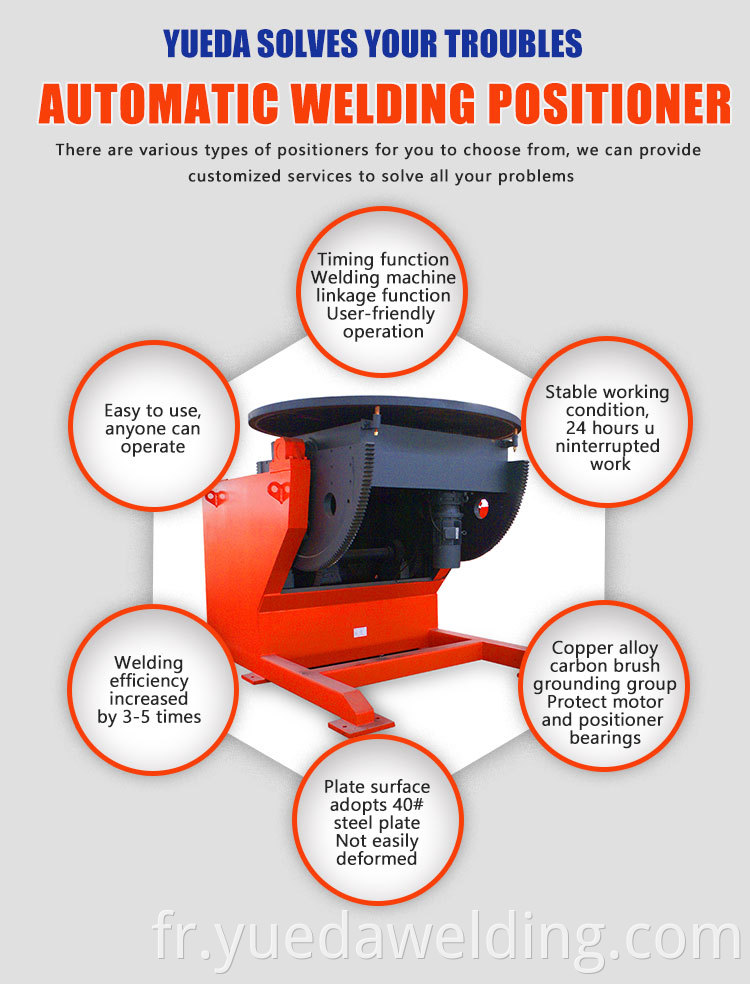 Table de soudage rotative de précision automatique de précision 10T